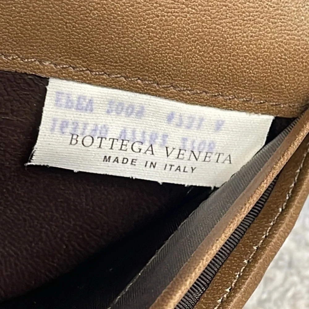 Bottega Veneta Intrecciato Long Wallet Bifold Milk Chocolate Brown Woven Leather